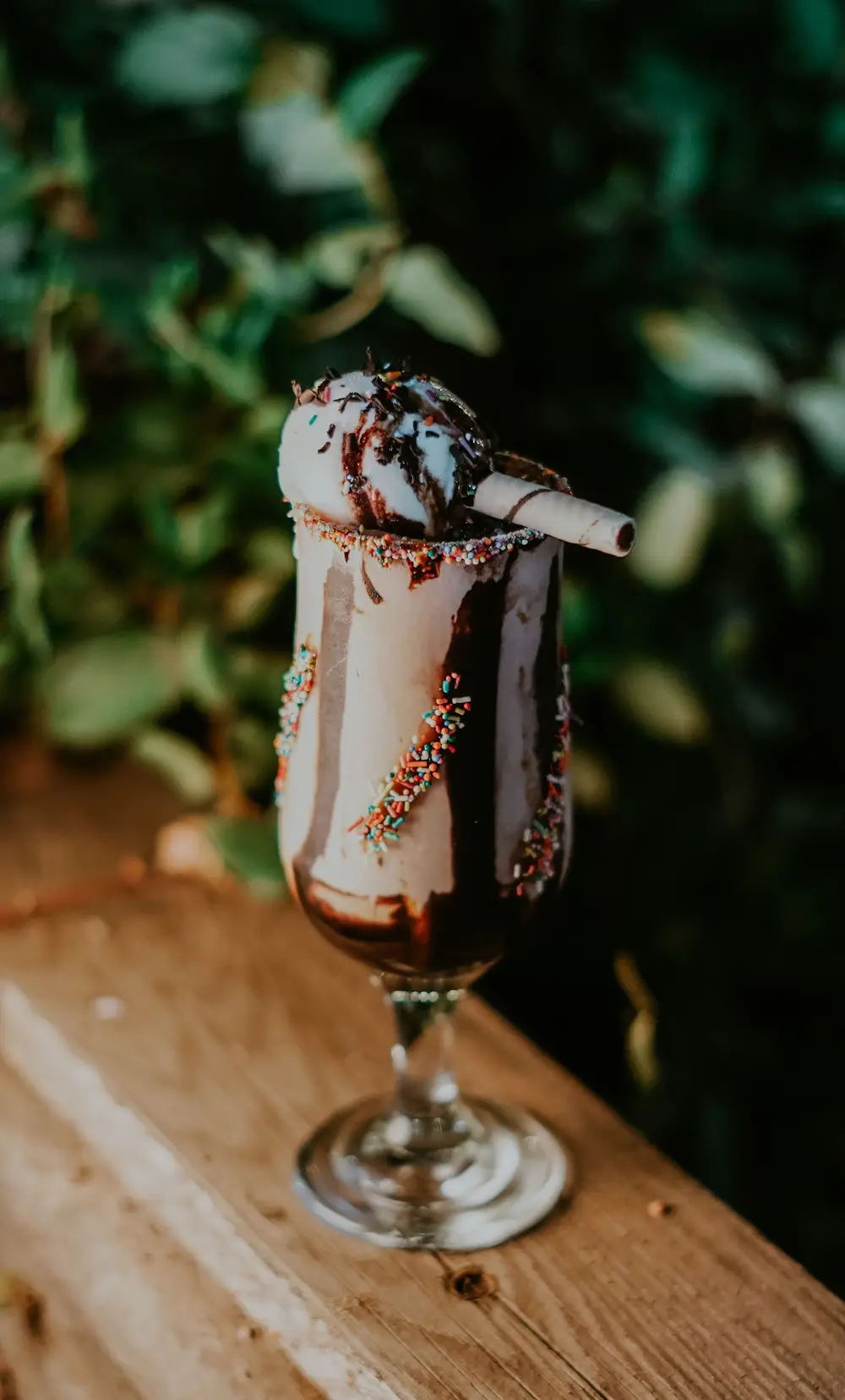 Milkshake de chocolate com chantilly